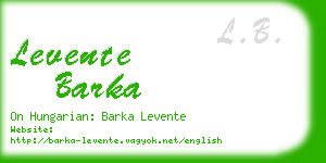 levente barka business card